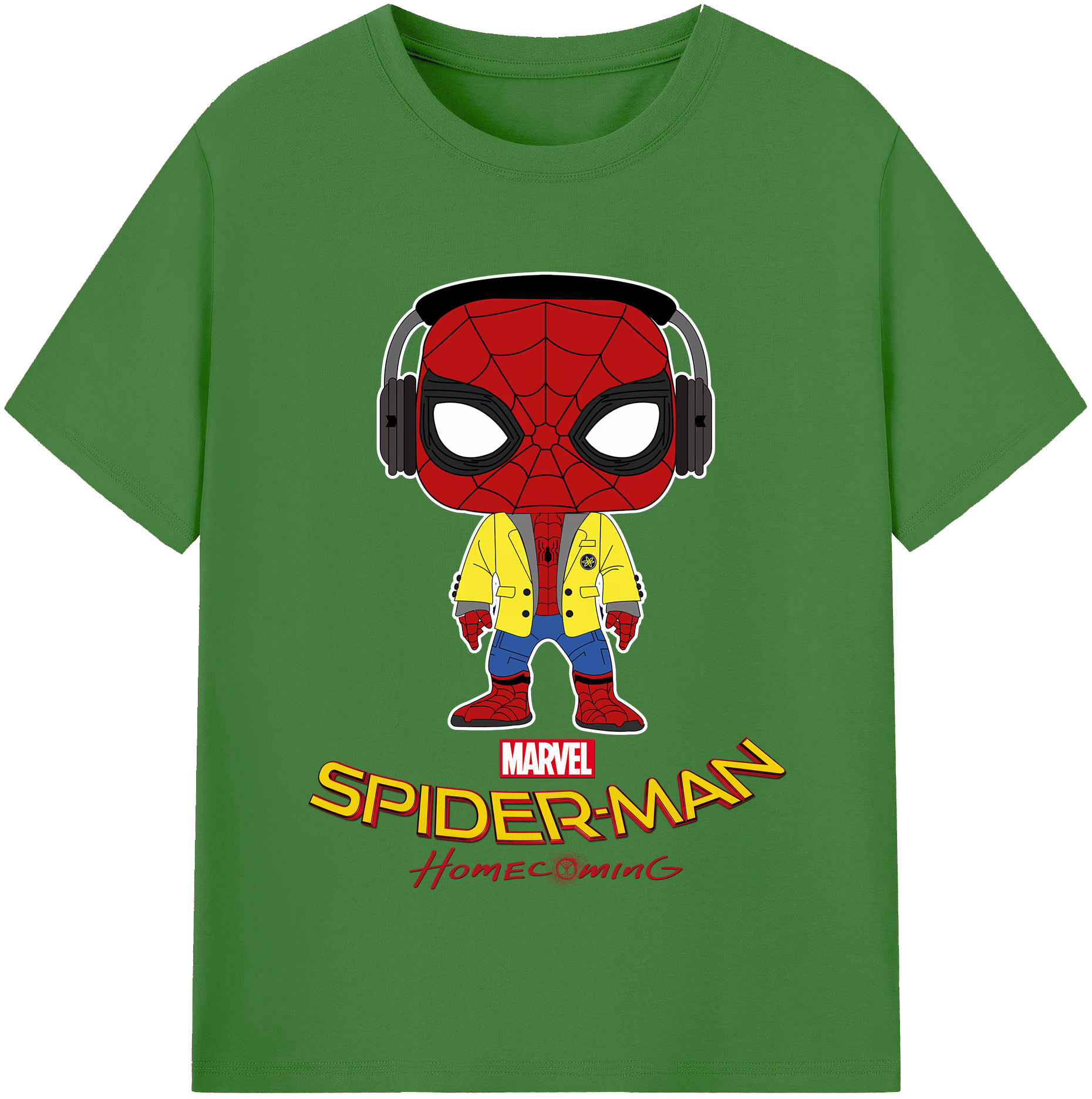 （画像用） Spider Man スパイダーマン レディースカジュアルプリントTシャツ（綿100％）